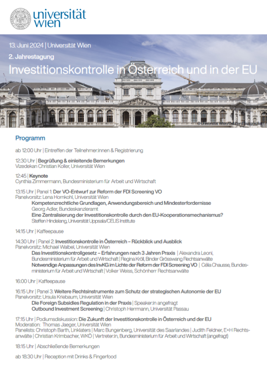 Conference on Investment Screening in Austria
