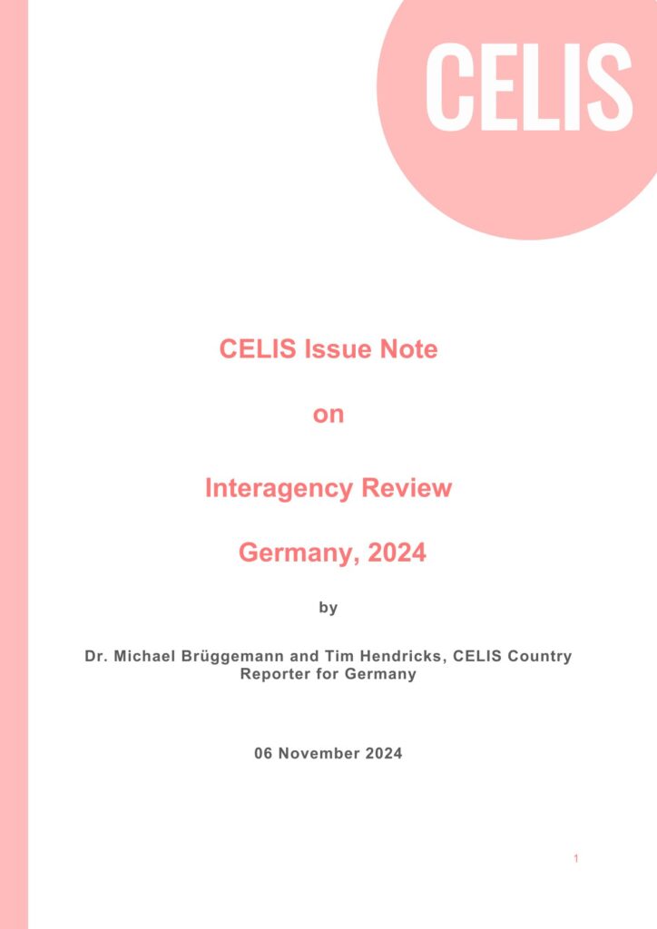 Issue Note Germany Interagency Review