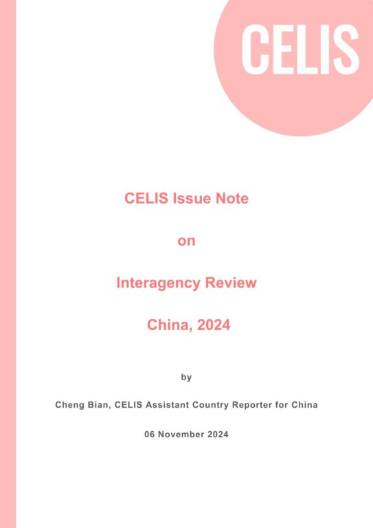 Issue Note China Interagency Review